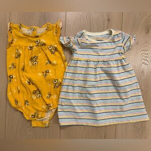 Baby Girl Summer Romper & Dress Bundle (Size 6-12m)